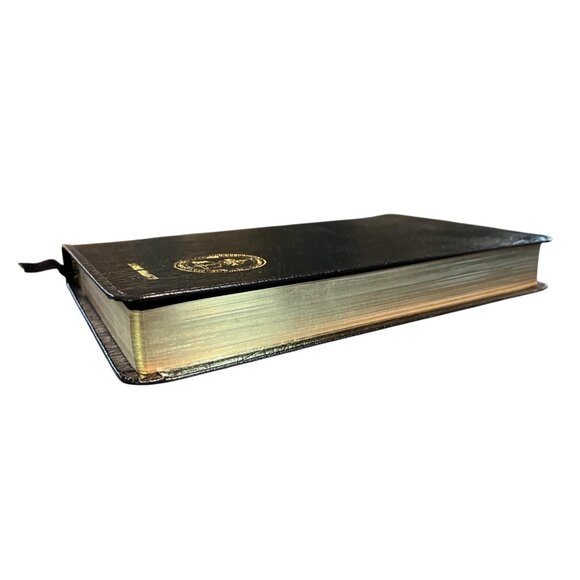 Vtg Broadman & Holman Ultrathin Reference Bible NIV Black Leather Gold-Edged Pag - Picture 3 of 9